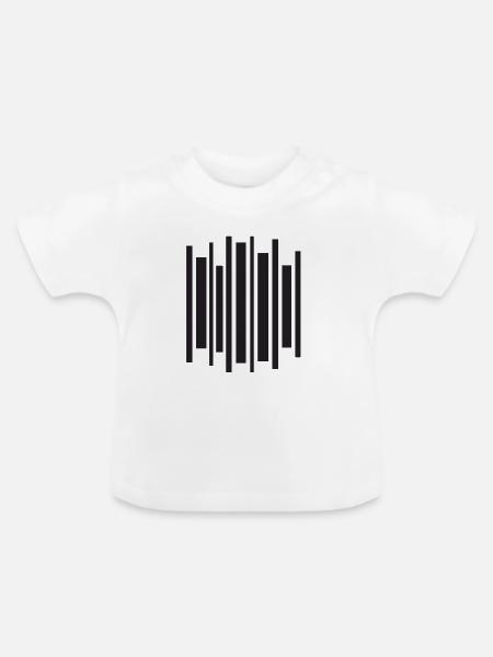 Geometrischer Equalizer-Impuls - Baby Bio-T-Shirt mit Rundhals - Weiß