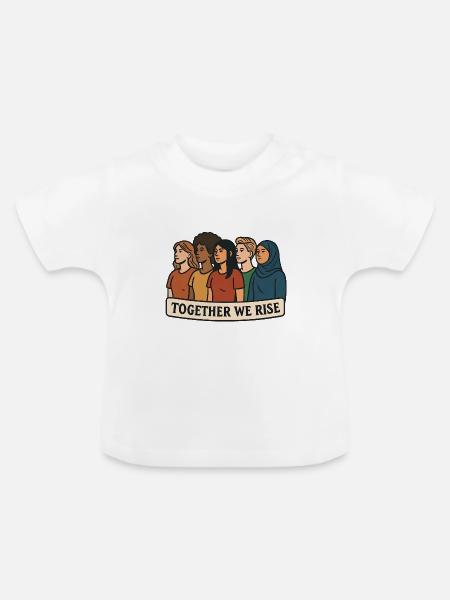 Gemeinsam Aufstehen - Baby Bio-T-Shirt mit Rundhals - Weiß