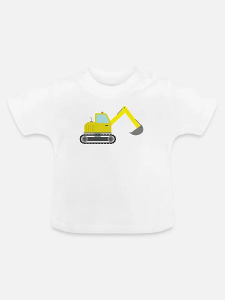 Bagger - Baby Bio-T-Shirt mit Rundhals - Weiß