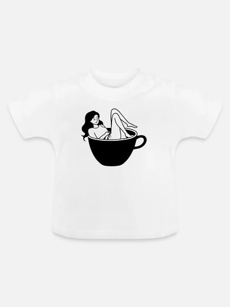 Kaffeekultur - Baby Bio-T-Shirt mit Rundhals - Weiß