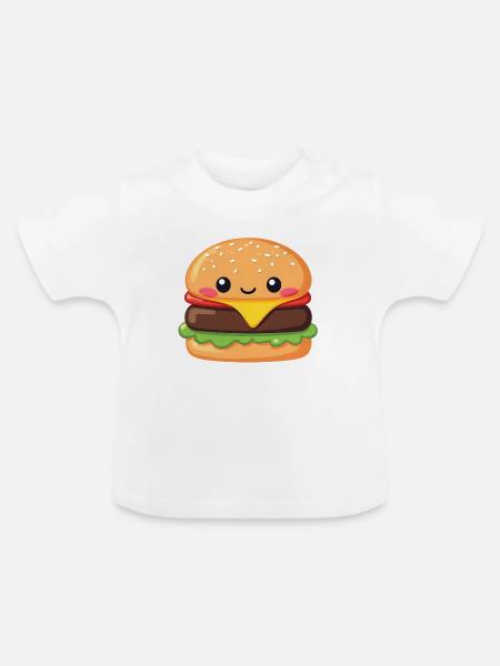 Hamburger - Baby Bio-T-Shirt mit Rundhals - Weiß