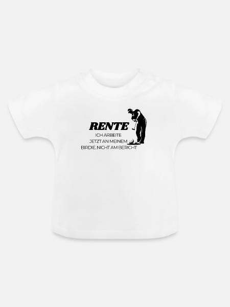 Golfer in Rente - Baby Bio-T-Shirt mit Rundhals - Weiß