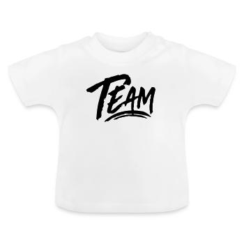 Équipe - T-shirt bio col rond Bébé - blanc - Devant