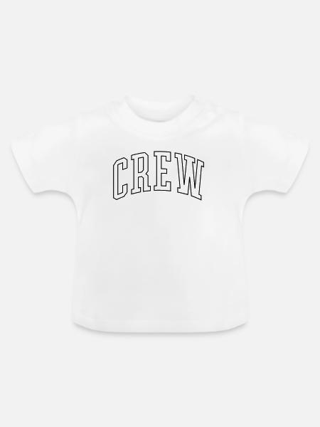 Crew Outline - Baby Bio-T-Shirt mit Rundhals - Weiß