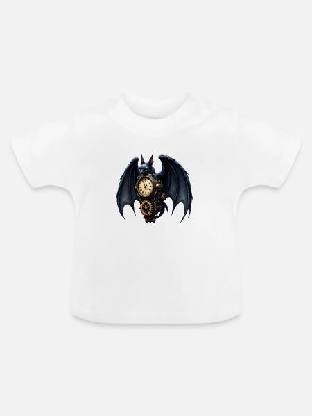 Steampunk-Uhrmacher-Schläger - Baby Bio-T-Shirt mit Rundhals - Weiß