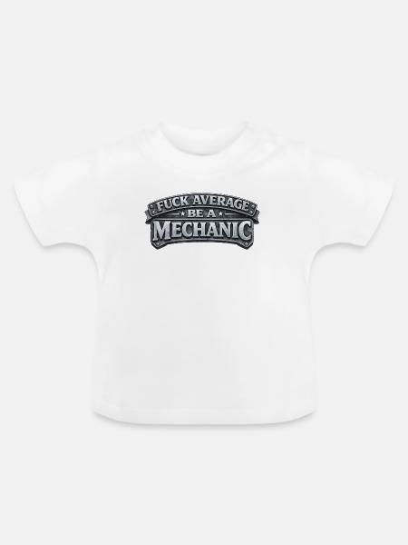 Stolzer Mechaniker – Leidenschaft & Können - Baby Bio-T-Shirt mit Rundhals - Weiß