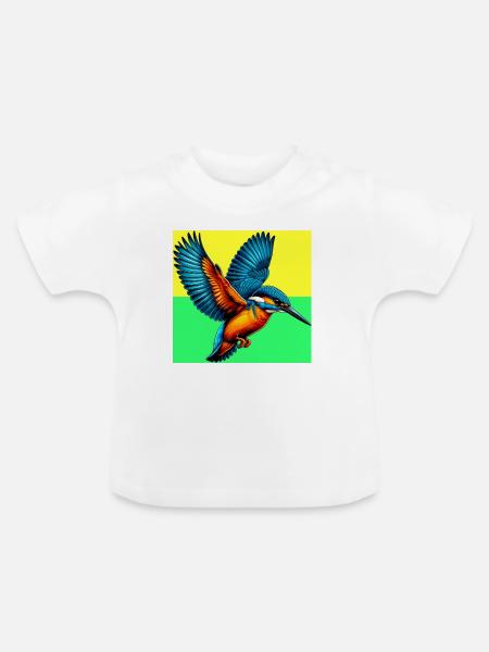 Eisvogel - Baby Bio-T-Shirt mit Rundhals - Weiß