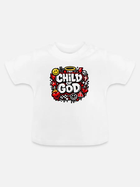 Child of God - Baby Bio-T-Shirt mit Rundhals - Weiß