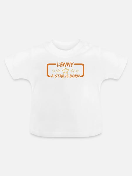 Lenny - Baby Bio-T-Shirt mit Rundhals - Weiß