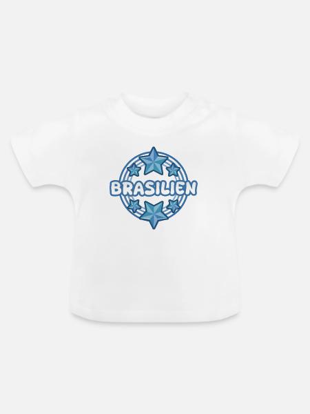 Geschenk für Brasilien - Baby Bio-T-Shirt mit Rundhals - Weiß