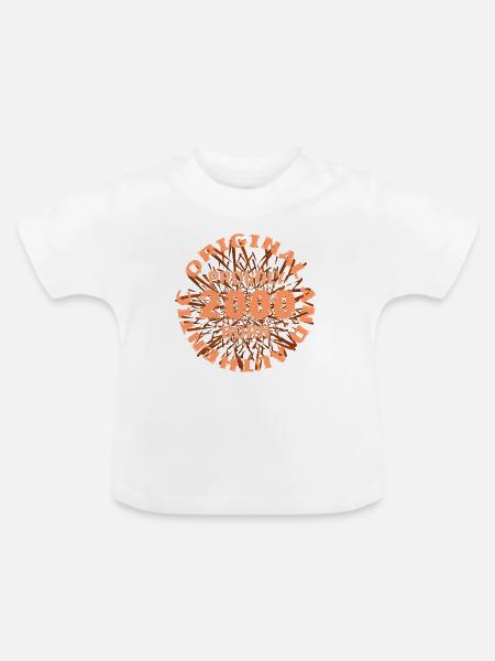 2000 - Baby Bio-T-Shirt mit Rundhals - Weiß
