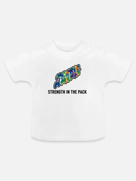 Pack-Power-Cycling - Baby Bio-T-Shirt mit Rundhals - Weiß