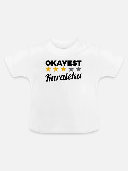 Lustiger Karateka - Baby Bio-T-Shirt mit Rundhals - Weiß