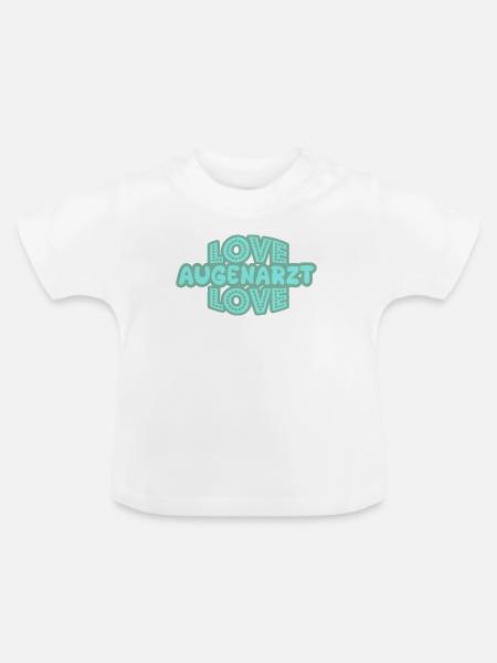 Geschenk für Augenarzt - Baby Bio-T-Shirt mit Rundhals - Weiß