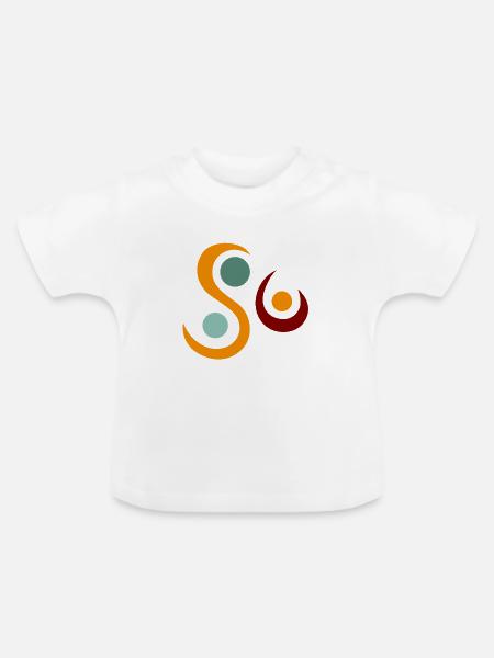 yoga-design_5 - Baby Bio-T-Shirt mit Rundhals - Weiß