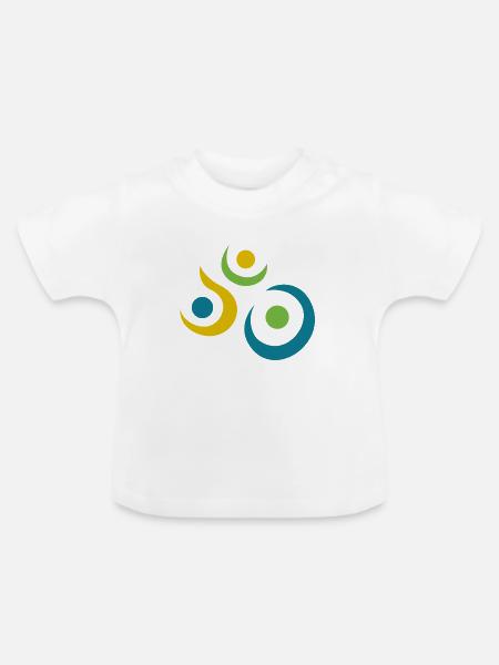 yoga-design_8 - Baby Bio-T-Shirt mit Rundhals - Weiß