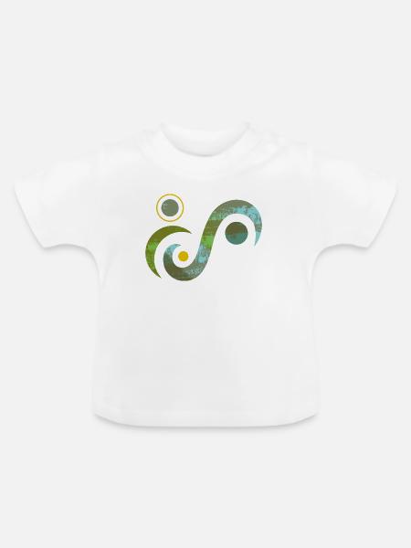 yoga-design_4 - Baby Bio-T-Shirt mit Rundhals - Weiß