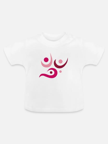 yoga-design_7 - Baby Bio-T-Shirt mit Rundhals - Weiß