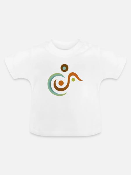 yoga-design_11 - Baby Bio-T-Shirt mit Rundhals - Weiß