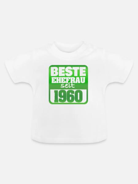 1960 - Baby Bio-T-Shirt mit Rundhals - Weiß