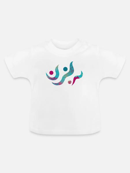 yoga-design_22 - Baby Bio-T-Shirt mit Rundhals - Weiß