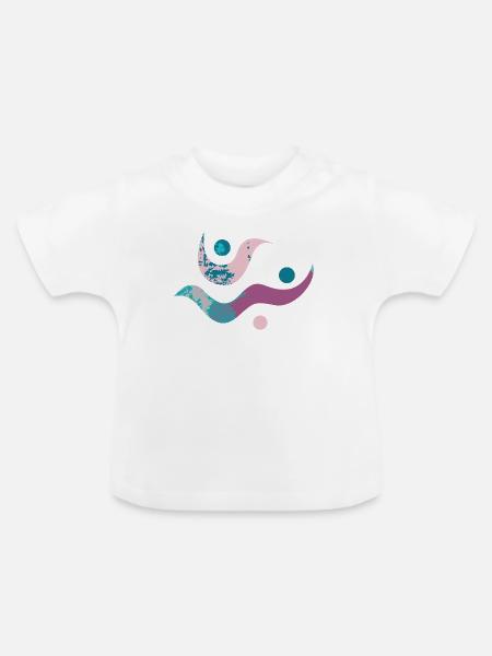 yoga-design_32 - Baby Bio-T-Shirt mit Rundhals - Weiß
