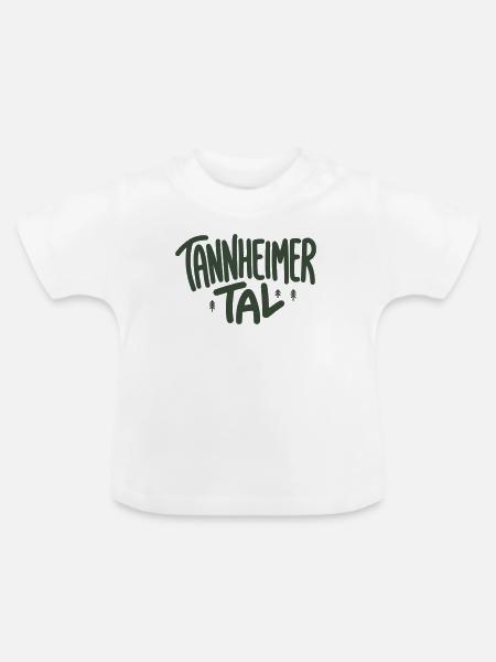 Tannheimer Tal Schriftzug - Baby Bio-T-Shirt mit Rundhals - Weiß