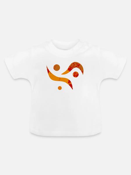 yoga-design_35 - Baby Bio-T-Shirt mit Rundhals - Weiß