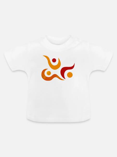 yoga-design_34 - Baby Bio-T-Shirt mit Rundhals - Weiß