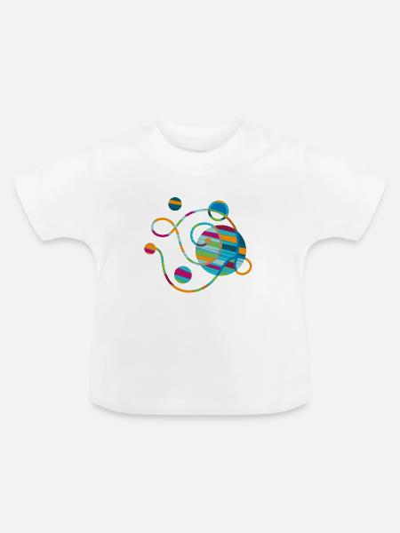 yoga-design_53 - Baby Bio-T-Shirt mit Rundhals - Weiß