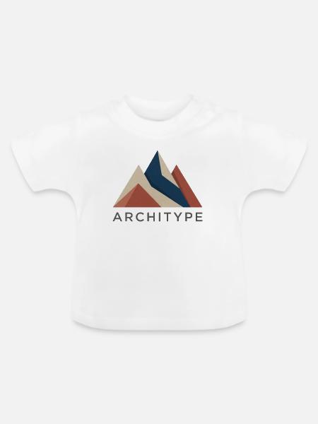 Archityp Nr. 1 - Baby Bio-T-Shirt mit Rundhals - Weiß