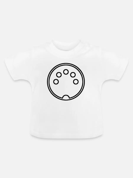 MIDI Connector - Baby Bio-T-Shirt mit Rundhals - Weiß