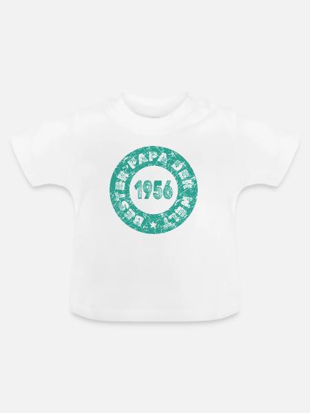Bollerwagen 1956 - Baby Bio-T-Shirt mit Rundhals - Weiß