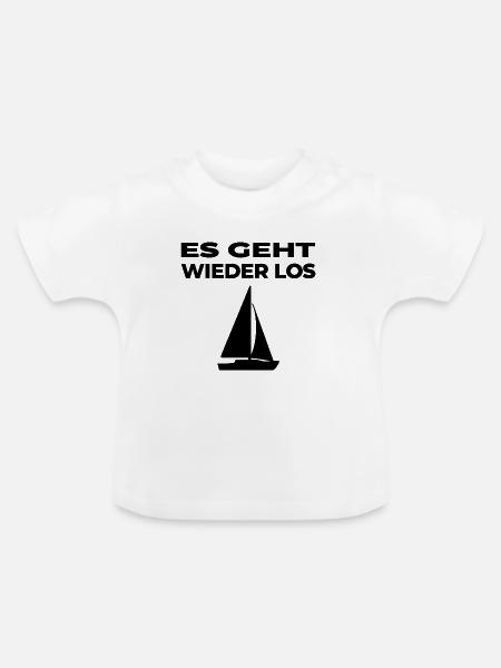 Segeln - Baby Bio-T-Shirt mit Rundhals - Weiß