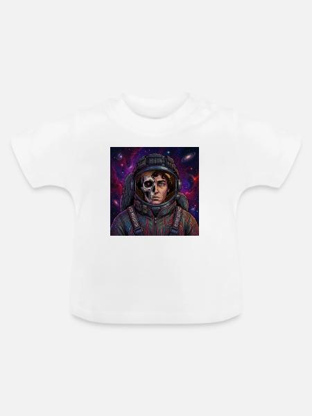 Dead in Space - Baby Bio-T-Shirt mit Rundhals - Weiß