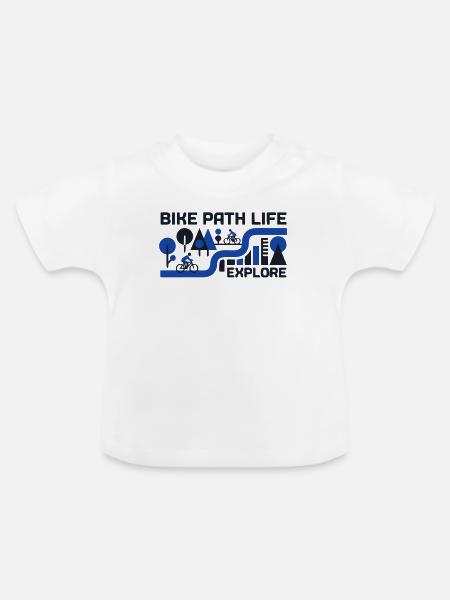 Epische Bike Path Radtour Landschaft - Baby Bio-T-Shirt mit Rundhals - Weiß