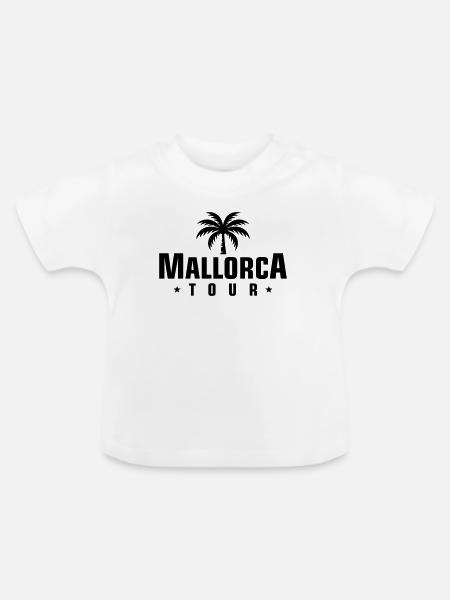 Mallorca Tour - Baby Bio-T-Shirt mit Rundhals - Weiß