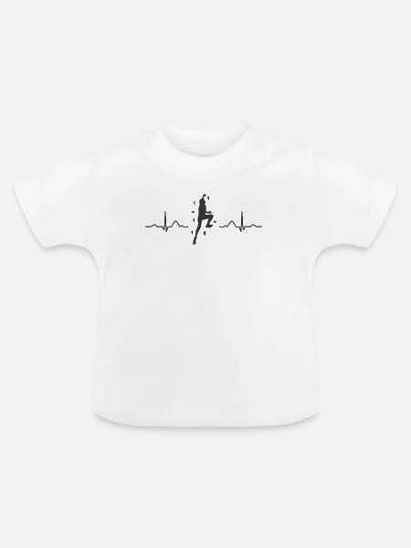 Boulderer Herzschlag Boulder Bouldern - Baby Bio-T-Shirt mit Rundhals - Weiß