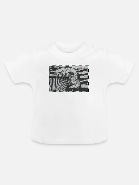 Zebra - Baby Bio-T-Shirt mit Rundhals - Weiß