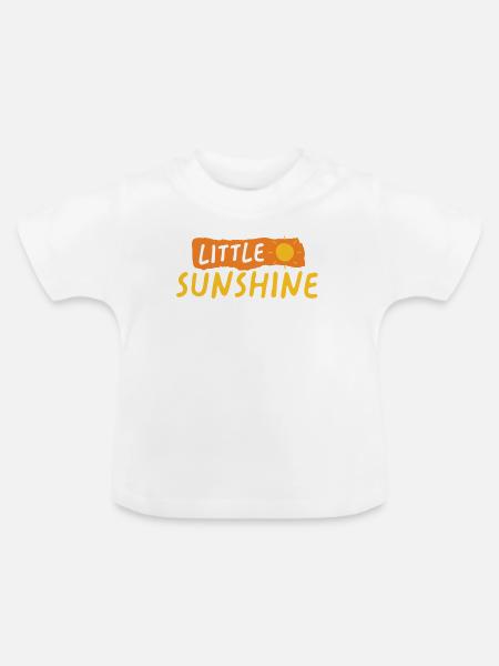 LITTLE SUNSHINE - Baby Bio-T-Shirt mit Rundhals - Weiß