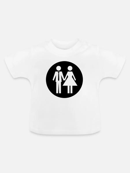 Paar Ehe Couple - Baby Bio-T-Shirt mit Rundhals - Weiß