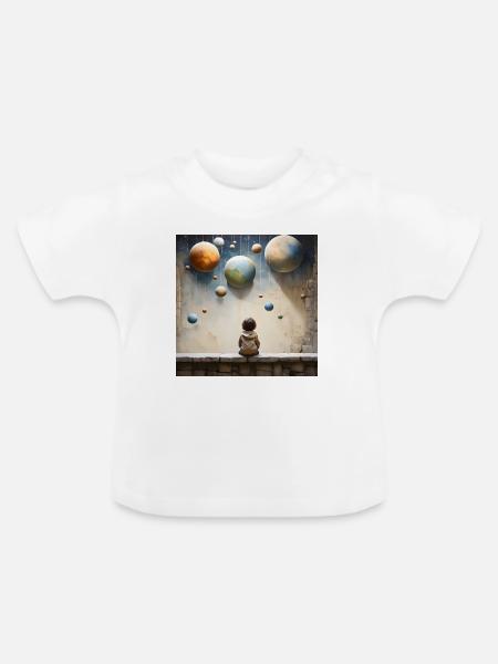 Planetengärten der Kindheit - Baby Bio-T-Shirt mit Rundhals - Weiß