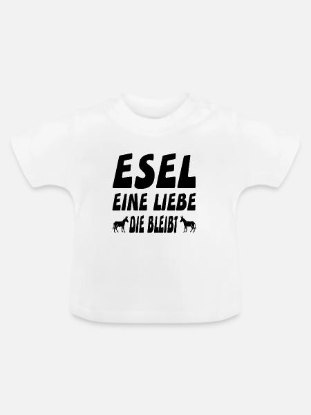 Esel - Baby Bio-T-Shirt mit Rundhals - Weiß