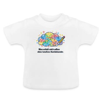 Kreatives Durcheinander Zeichnung - Baby Bio-T-Shirt mit Rundhals - Weiß - Vorne