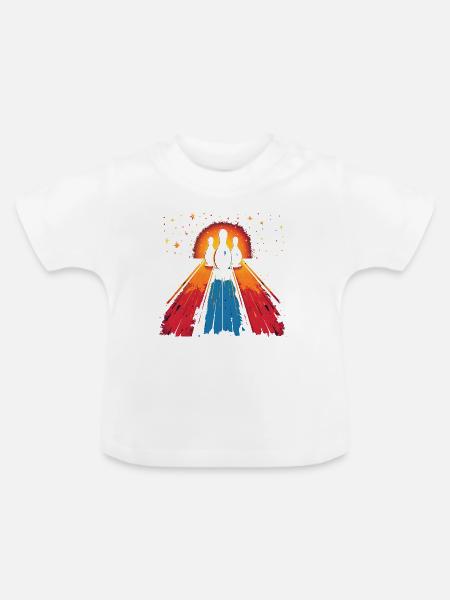 Bowling Vaporwave - Baby Bio-T-Shirt mit Rundhals - Weiß