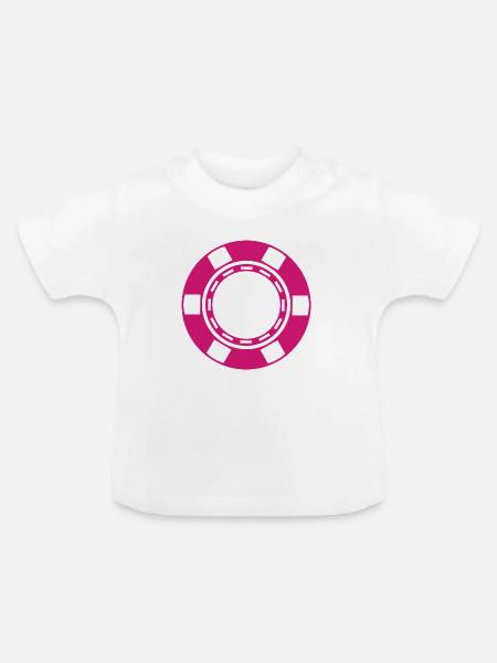 Casino-Münze - Baby Bio-T-Shirt mit Rundhals - Weiß