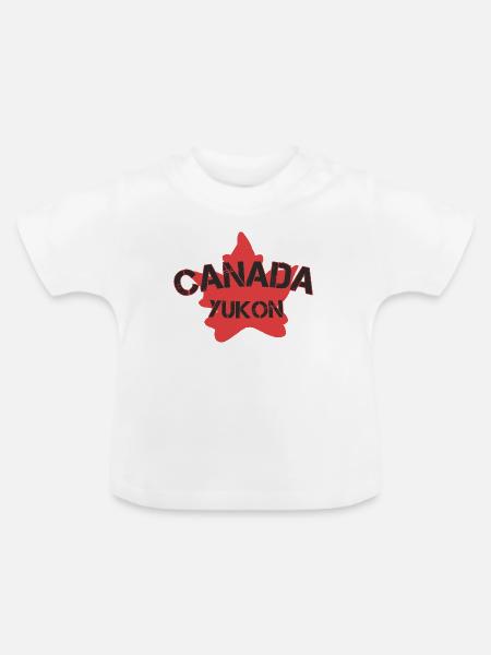yukon canada  - Baby Bio-T-Shirt mit Rundhals - Weiß