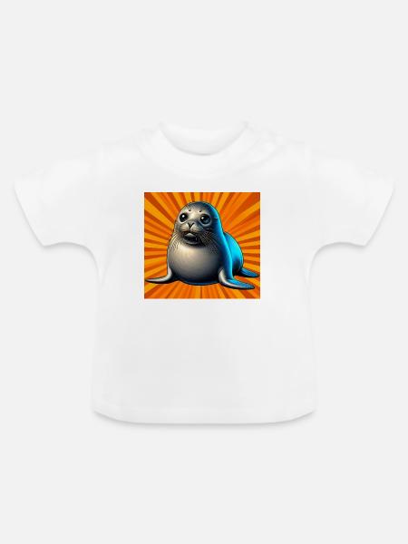 Siegel - Baby Bio-T-Shirt mit Rundhals - Weiß