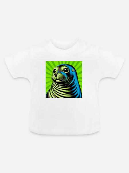 Siegel - Baby Bio-T-Shirt mit Rundhals - Weiß