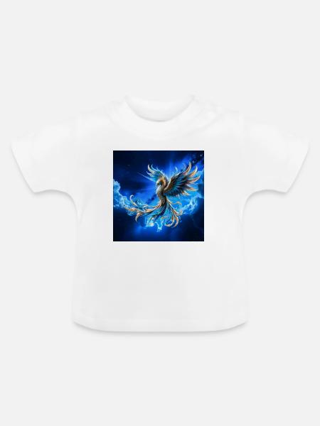 Feuerhimmel-Phönix - Baby Bio-T-Shirt mit Rundhals - Weiß